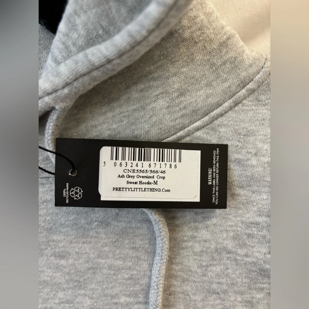 PLT Ash gray cropped sweatshirt - Picture 3 of 4